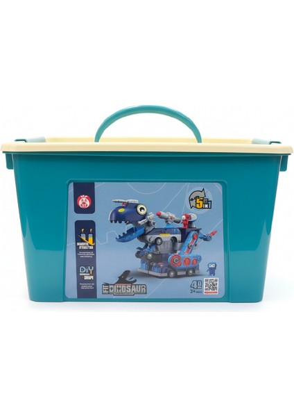 Kızılkaya Manyetik 5i1 Arada Dinozor ve Araç Yapım Seti Kutulu 40 Parça XH8883