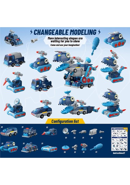 Kızılkaya Manyetik 5i1 Arada Dinozor ve Araç Yapım Seti Kutulu 40 Parça XH8883 modelleri