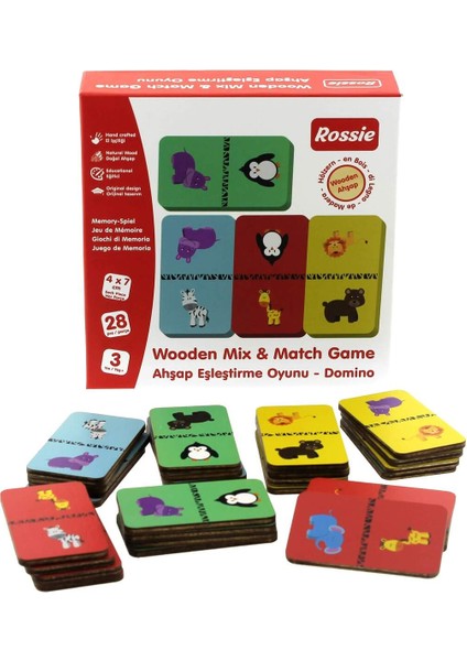 Ahşap Eşleştirme Oyunu, Renkli ve Eğlenceli Taşlar Seti fiyatları