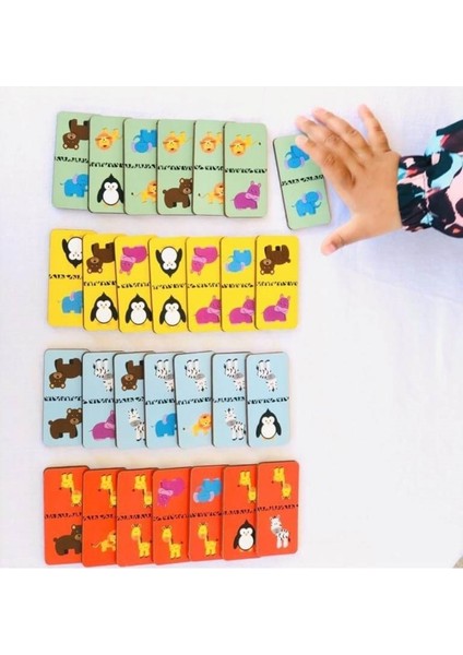 Ahşap Eşleştirme Oyunu, Renkli ve Eğlenceli Taşlar Seti