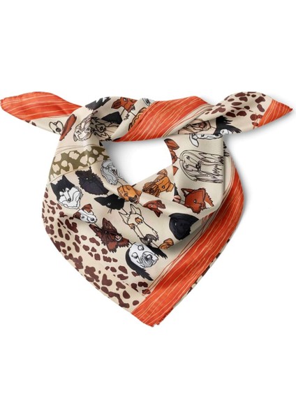Köpek Desenli Fular