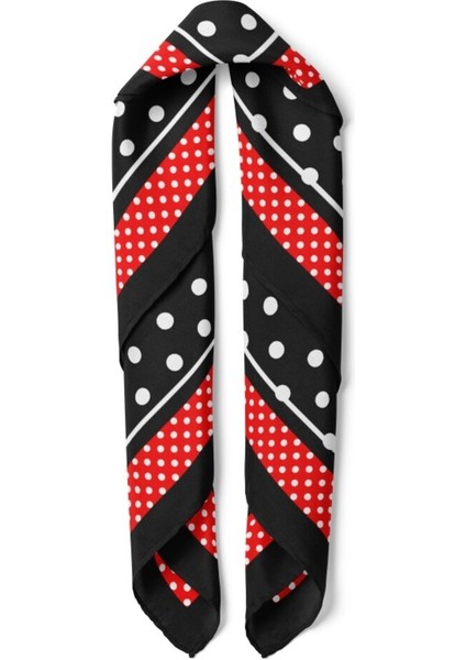 Siyah Beyaz Puantiyeli Fular fiyatları