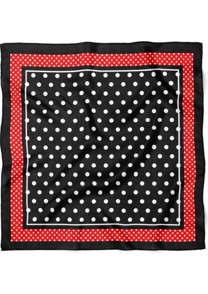 Siyah Beyaz Puantiyeli Fular modelleri