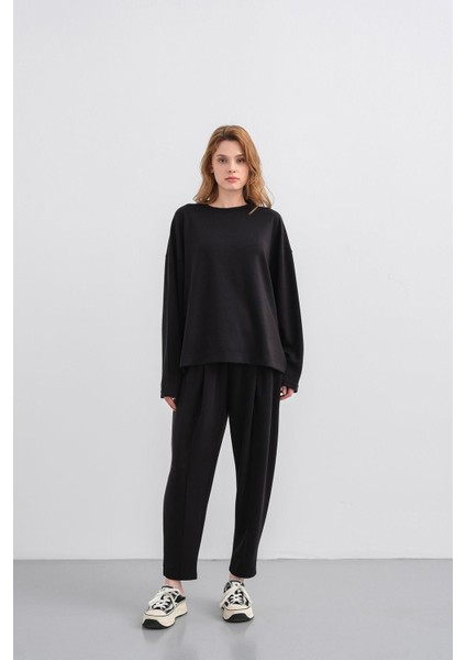 Siyah Kadın Yumuşak Dokulu Premium Modal Kumaş Alt-Üst Takım modelleri