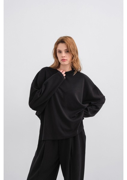 Siyah Kadın Yumuşak Dokulu Premium Modal Kumaş Alt-Üst Takım fırsatları