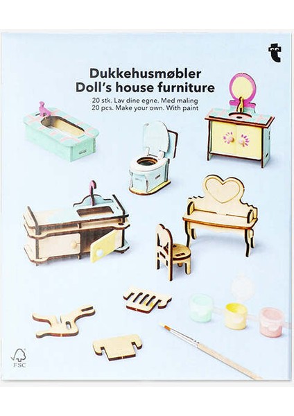 Renkli Kendin Yap Bebek Evi Mobilya Seti, Eğlenceli ve Yaratıcı Oyun Malzemeleri