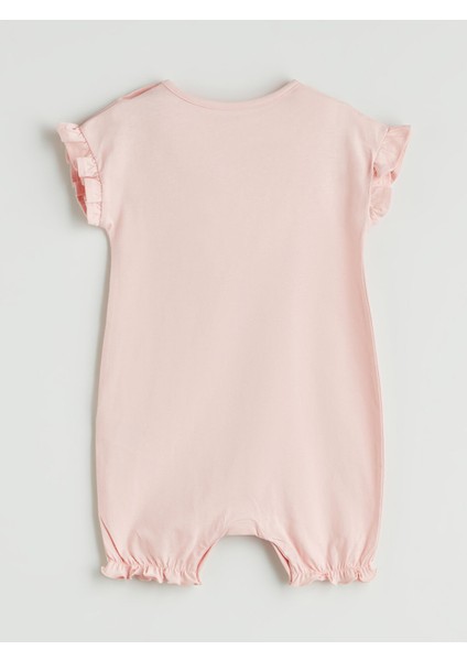 Yeni Sezon Bisiklet Yaka Çiçekli Kız Bebek Tulum 2'li modelleri