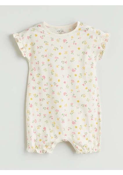 Yeni Sezon Bisiklet Yaka Çiçekli Kız Bebek Tulum 2'li fırsatları