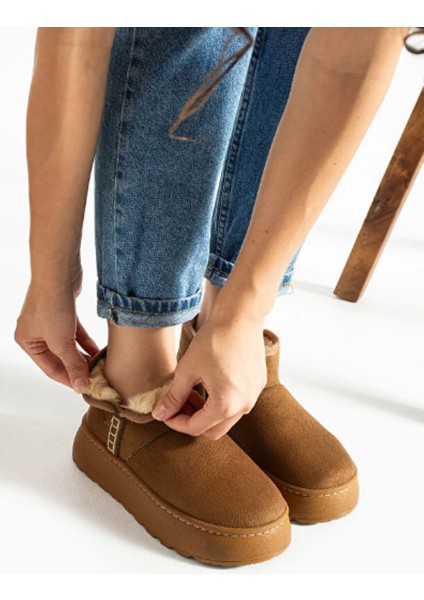 Kadın Kışlık Kaymaz Taban Peluş Astarlı Sıcak Tutan Rahat Ayakkabı Bot modelleri