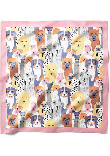 Köpek Desenli Bandana Fular