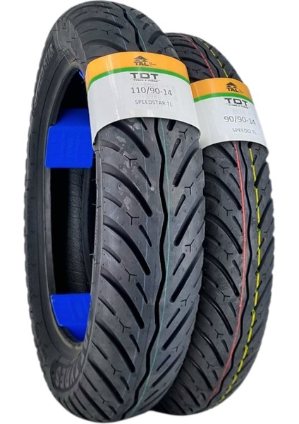110/90-14 ve 90/90-14 Tl (Tubeless - Dubleks) Speedy Lastik Takımı