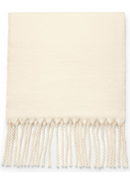 Kadın Krem Püsküllü Soft Dokulu Klasik Şal fiyatları