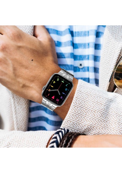 Apple Watch Ultra 2 49MM Sentinel Ultra Ayarlanabilir Metal Kordon Kayış