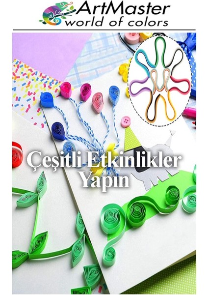 Quilling Seti Ince 5 mm 1 Paket Karışık Renkli Quling Kağıt Katlama Kıvırma Sanatı Telkari Kuiling fiyatları