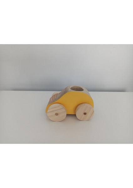 El Yapımı Sarı Ahşap Araba, Oturtmalı Peg Bebeklerle Eğlence Dolu Oyun Zamanı indirimleri