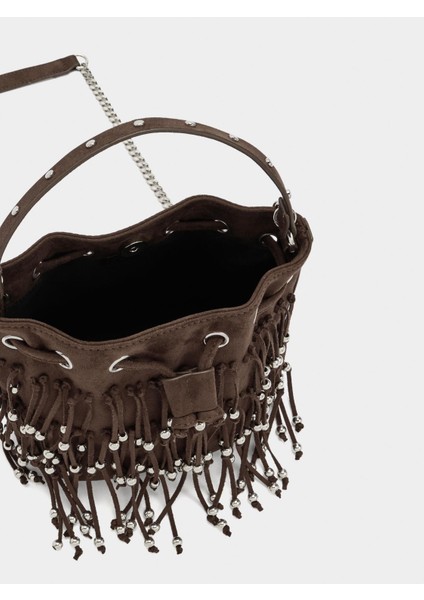 Püsküllü ve Boncuklu Parti Çantası fırsatları