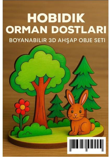 Orman Haftası Ahşap 3D Puzzle Boyama Etkinliği, Eğlenceli ve Öğretici Aktivite Keyfi
