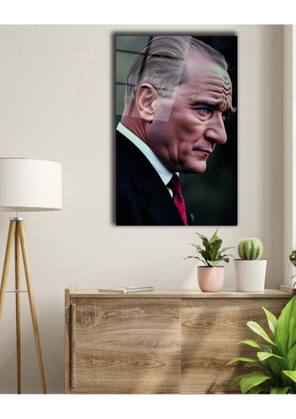 Atatürk Yüz Portresi Cam Tablo fırsatları