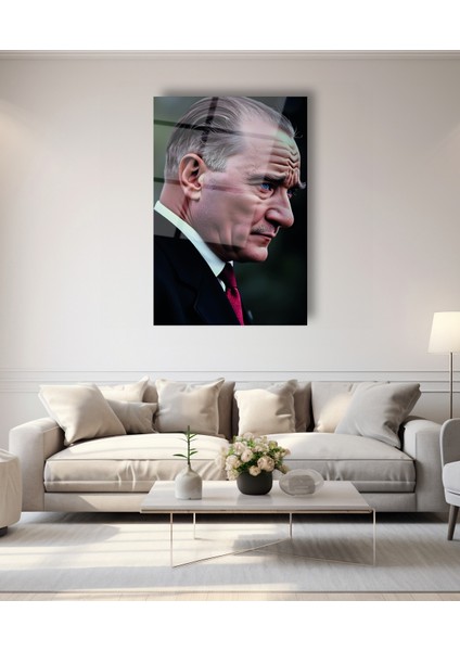 Atatürk Yüz Portresi Cam Tablo indirimleri