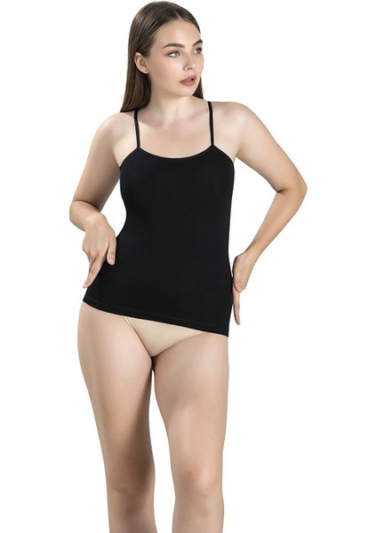 Kadın 3'lü Siyah Likralı Ip Askılı Atlet fırsatları