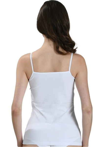 Kadın 2'li Beyaz Likralı Ip Askılı Atlet fiyatları