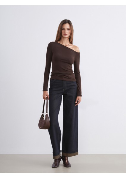 Tek Omuz Fitilli Bluz