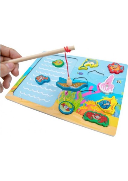 Ahşap Balık Tutma Oyunu Mavi Renk ile Eğlence Dolu Anlar modelleri