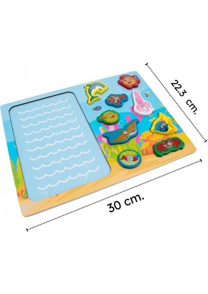 Ahşap Balık Tutma Oyunu Mavi Renk ile Eğlence Dolu Anlar indirimleri