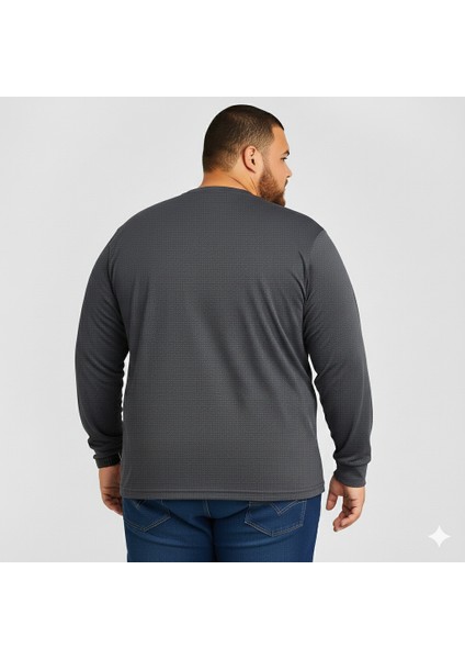 Erkek Büyük Beden Oversize Uzun Kollu T-Shirt 3xl 4xl 5xl 6xl 7xl 8xl 9xl fırsatları