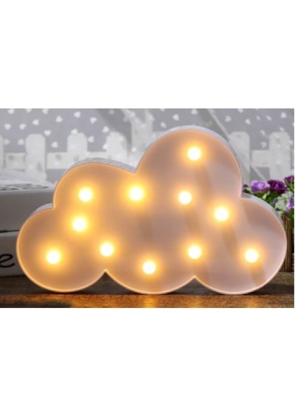 LED Işık Beyaz Bulut Gece Lambası