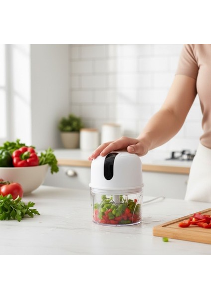 280ML Kablosuz Mini Mutfak Robotu - Güçlü Motor - Dayanıklı Bıçak - Portatif indirimleri