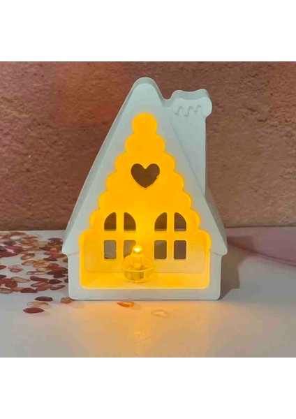 Kar Evi, Iskandinav Ev Minik Dekoratif Mumluk, Yeni Yil Hediyesi, Dekoratif Hediyelik, Sevgiliye Hediye, Yeni Is Yeni Ev Hediyesi