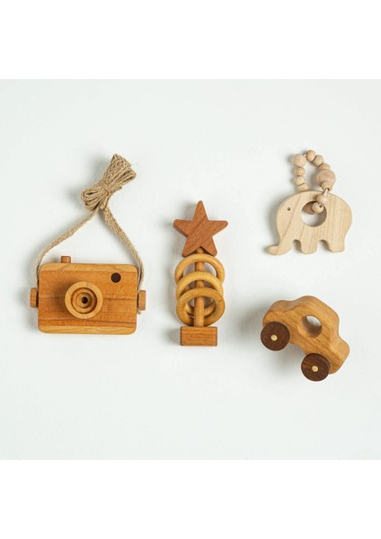 El Yapımı Kahverengi Ahşap Araba, Oyuncak ve Dekor Için Ideal Şık Tasarım fiyatları