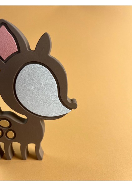 Kahverengi Ahşap Bambi Çocuk Oyuncağı, Doğal ve Şirin Tasarım fiyatları