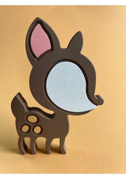 Kahverengi Ahşap Bambi Çocuk Oyuncağı, Doğal ve Şirin Tasarım modelleri