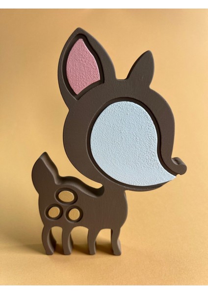 Kahverengi Ahşap Bambi Çocuk Oyuncağı, Doğal ve Şirin Tasarım fırsatları