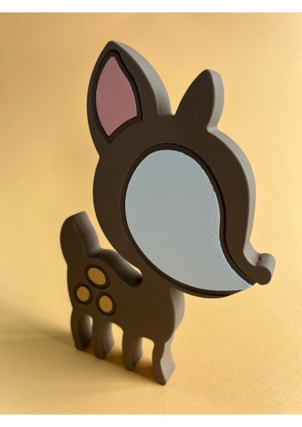 Kahverengi Ahşap Bambi Çocuk Oyuncağı, Doğal ve Şirin Tasarım indirimleri