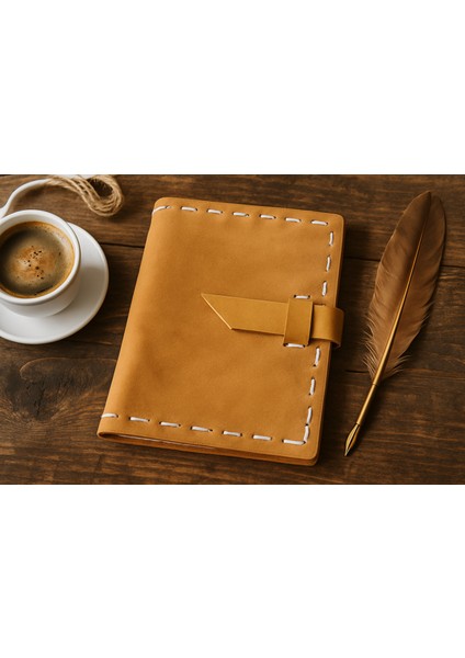 El Yapımı Hakiki Deri Vintage Defter | Kağıdı %100 El Yapımı