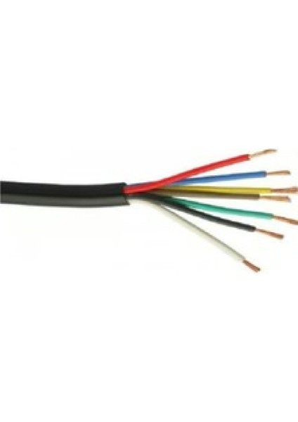H05VV-F 7x0.75 ,kesit 0.75MM² 7-Damar/çok Telli 1 mt Ttr Kablo