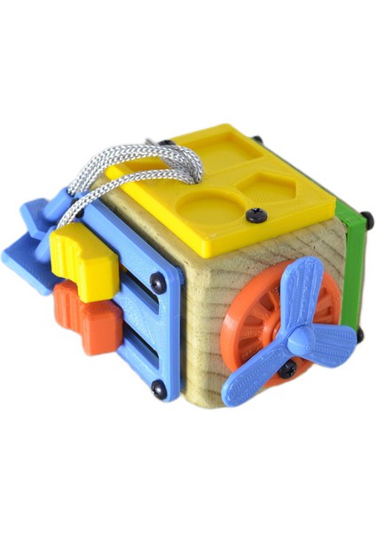 Renkli Ahşap Aktivite Kübü, Eğitici ve Öğretici, Çocuklar Için Eğlenceli Oyun