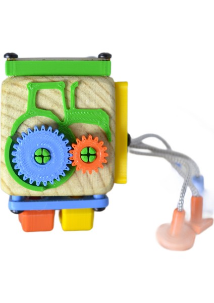 Renkli Ahşap Aktivite Kübü, Eğitici ve Öğretici, Çocuklar Için Eğlenceli Oyun indirimleri