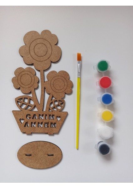 Anneler Günü Için Renkli Ahşap Boyama Seti, Hobi ve Eğlence Için Harika Seçenek fiyatları