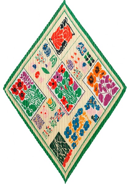 Renkli Çiçek Desenli Piliseli Kadın Fular fiyatları