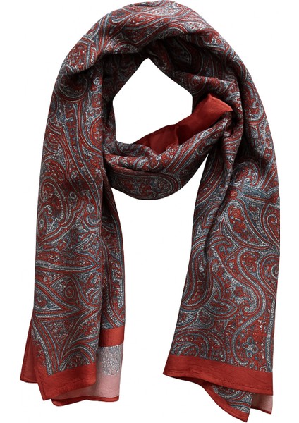 Kiremit Rengi Etnik Desenli Şal fiyatları