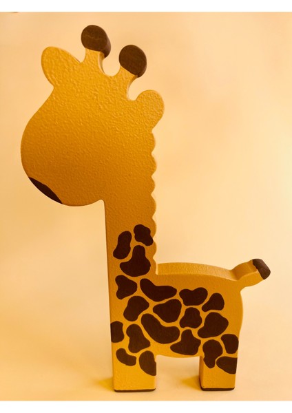 Sarı Kahverengi Ahşap Zürafa Oyuncak, Doğal ve Sevimli Çocuk Oyuncağı. fiyatları