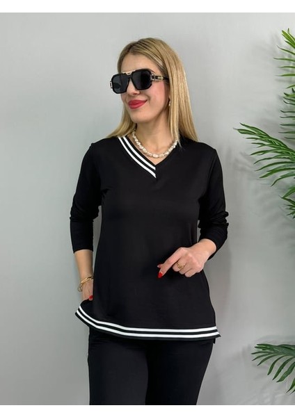 Kadın Yeni Sezon Uzun Kollu Ribana Detay Ikili Takım modelleri