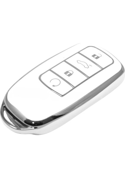 Chery Tiggo 8 Pro Omoda 5 Tiggo 7 Jaecoo Avantgarde 4 Buton Nano Anahtar Kılıfı Beyaz Gri fırsatları