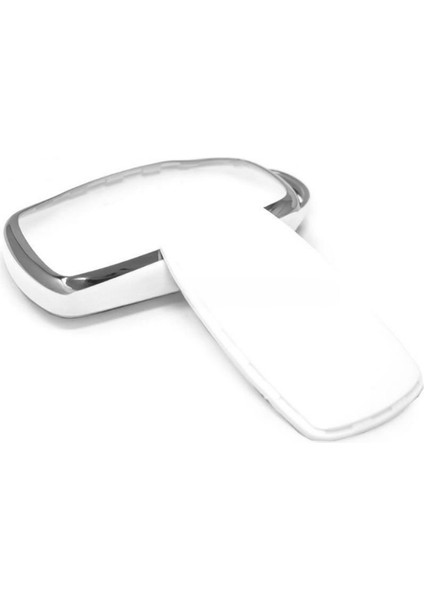 Chery Tiggo 8 Pro Omoda 5 Tiggo 7 Jaecoo Avantgarde 4 Buton Nano Anahtar Kılıfı Beyaz Gri