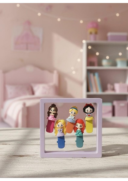 Tokamia Ahşap Kutulu Prenses 5'li Toka Seti modelleri