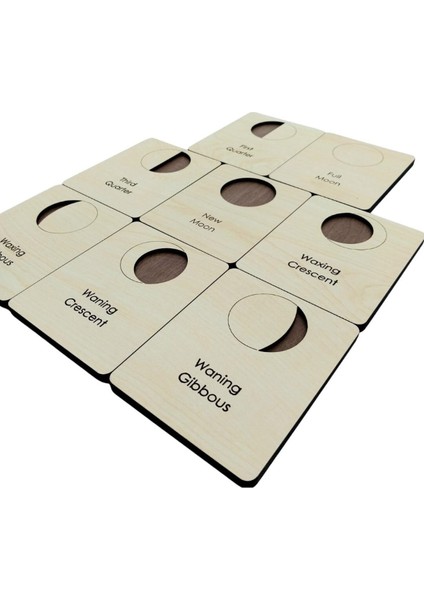 Eğitici ve Renkli Ay Yolculuğu Kartları, Çocuklar Için Eğlenceli Öğrenme Seti